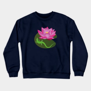 Lizard on waterlily Crewneck Sweatshirt